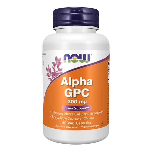 مکمل تقویت حافظه و تمرکز آلفا جی پی سی ناو 300میلی‌گرم Now Alpha GPC