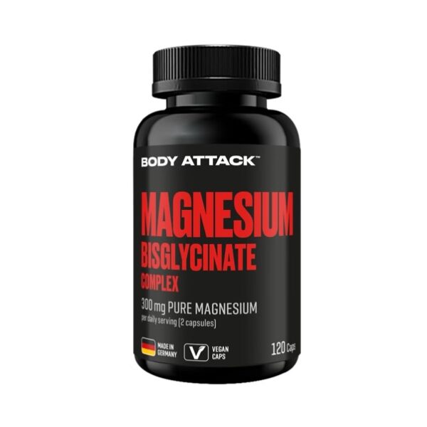 کپسول منیزیم بیس گلیسینات بادی اتک ۱۲۰ عددی Body Attack Magnesium Bisglycinate